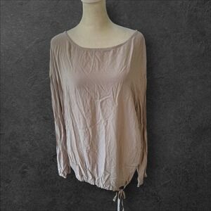 Michael stars Size Medium Long Sleeve Beige Top Womens With Tie Waist